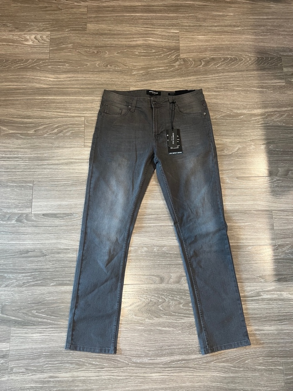 Kenneth Cole Men’s Slim Jeans in Charcoal Gray